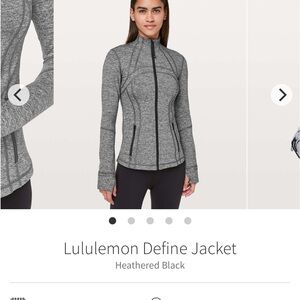 lululemon Define Jacket in a heathered grey color. Size 6